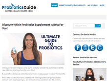 Tablet Screenshot of probioticsguide.com